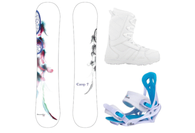 Dreamcatcher and Lux Women's Snowboard Package