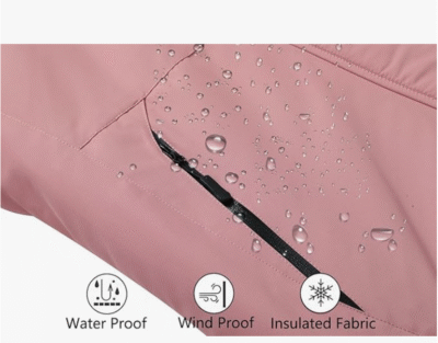 MOERDENG Women's Waterproof Ski Jacket